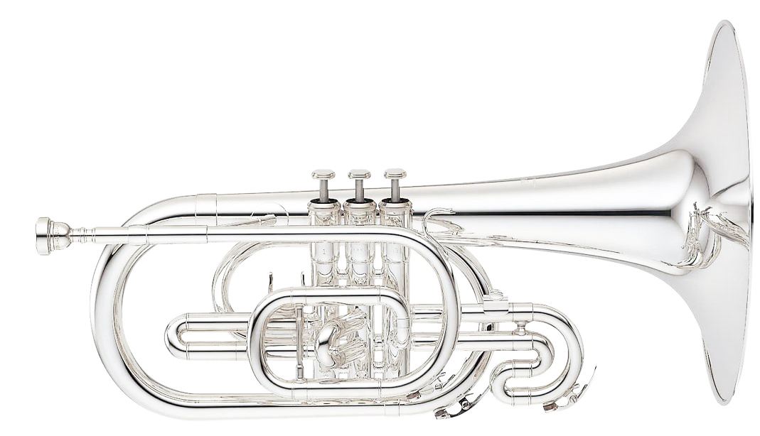 Mellophon in F, YAMAHA, aus Messing, lackiert, inkl. Zubehör und Koffer.jpg