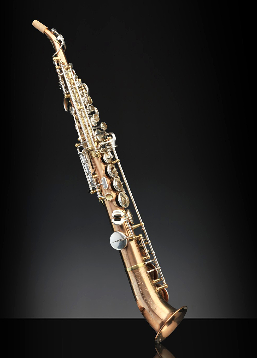Sopran-Saxophon in Bb, RAMPONE & CAZZANI, 2003-SC, Korpus aus Kupfer, handgehämm